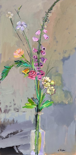 Claire Bigbee | Politeness is the Flower of Humanity | Oil and Acrylic on Canvas | 48" X 24" | $4,000
