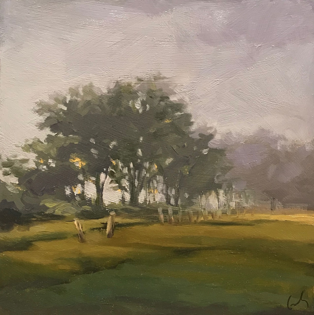 Margaret Gerding | Bridle Path View II | Oil on Panel | 8" X 8" | Sold