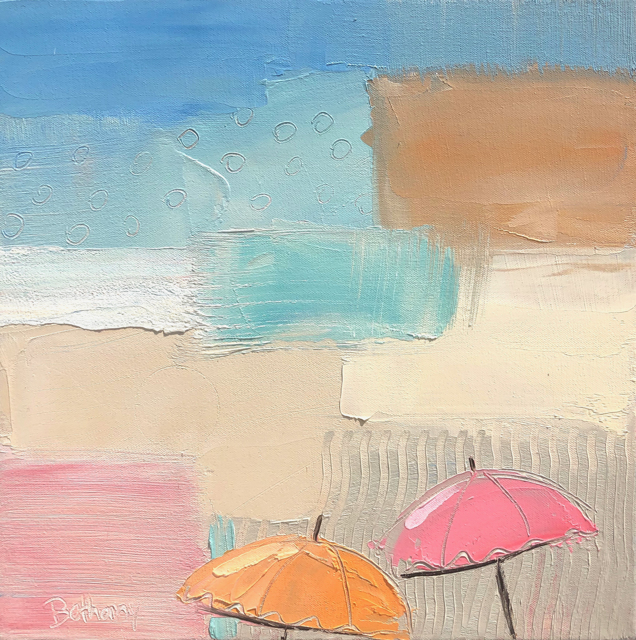 Bethany Harper Williams | Beach Cocktails | Oil on Canvas | 14" X 14" | Sold