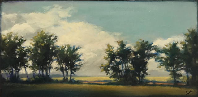 Margaret Gerding | Trees Along Bridle Path | Oil on Panel | 12" X 24" | $2,500