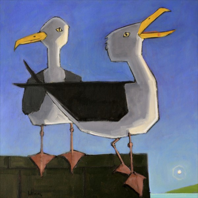 David Witbeck | Morning Gulls | Oil on Canvas | 30" X 30" | $3,600