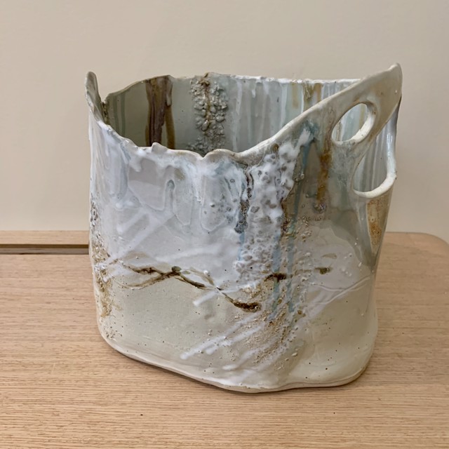 Diane Carten Lynch | Sargent White Vessel II | Ceramic | 10" X 11" | $300.00