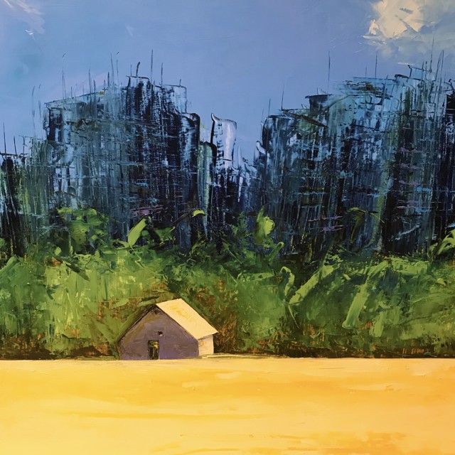 Janis H. Sanders | Summer Field | Oil on Panel | 24" X 24" | $2,500
