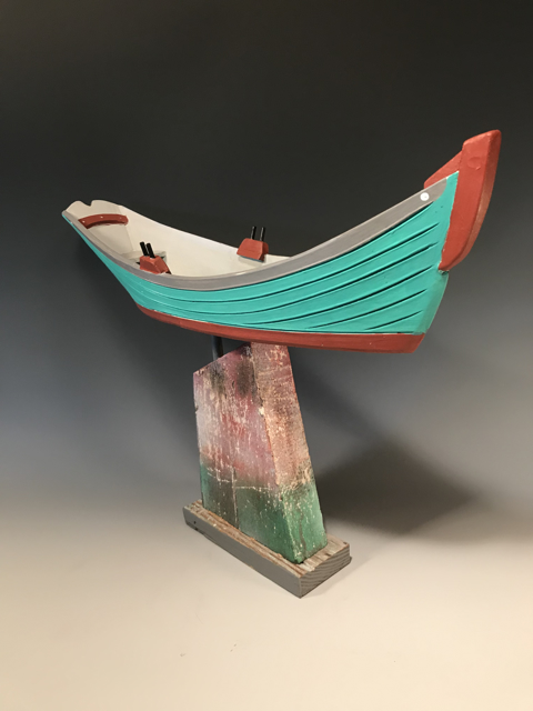 David Riley Peterson | Dory Perch | Fired Clay | 15" X 20" | Sold