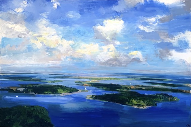 Craig Mooney | Sea Island Sail | Oil on Canvas | 40" X 60" | Sold