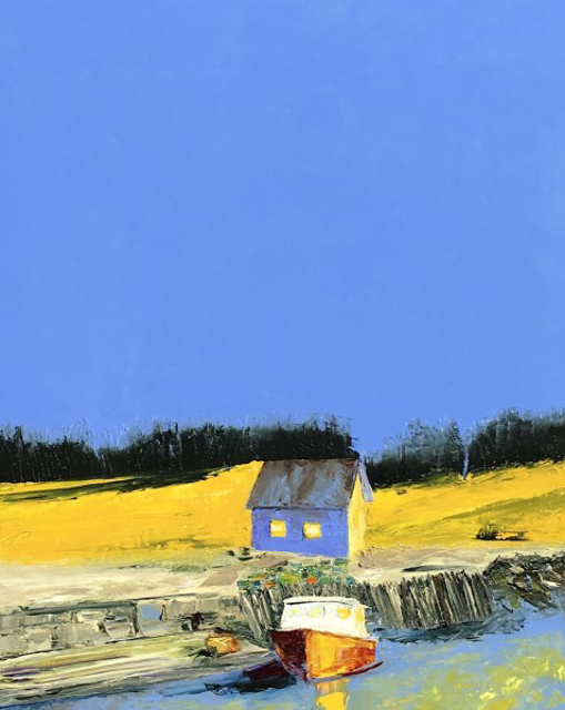 Janis H. Sanders | Shore Waters | Oil on Panel | 20" X 16" | Sold