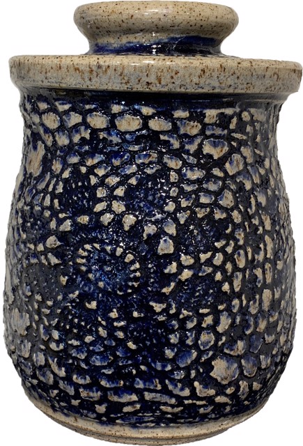 Richard Winslow | Blue Jar with Lid | Ceramic | 7.75" X 6" | Sold