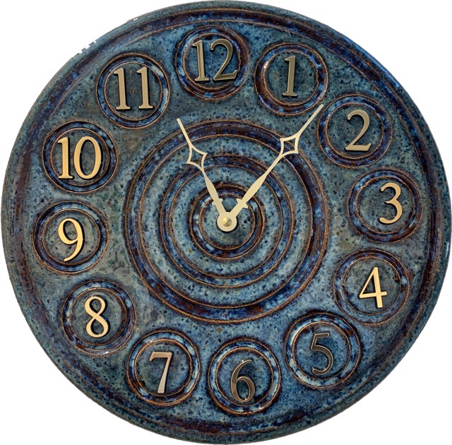 Richard Winslow | Ceramic Clock | Ceramic with Clock Mechanisms | 11.5" X 11.5" | $85
