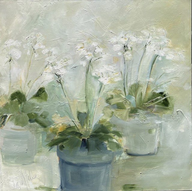 Ingunn Milla Joergensen | Geraniums #1 | Oil on Canvas | 24" X 24" | Sold