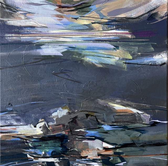 Jeffrey T. Fitzgerald | Night Soon | Acrylic on Canvas | 16" X 16" | $950