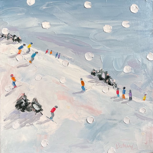 Ski Days - Scattered Snowflakes