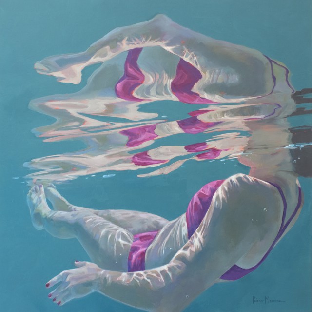 Michele Poirier Mozzone | Ease Back | Oil on Canavs | 36" X 36.12" | $8,300