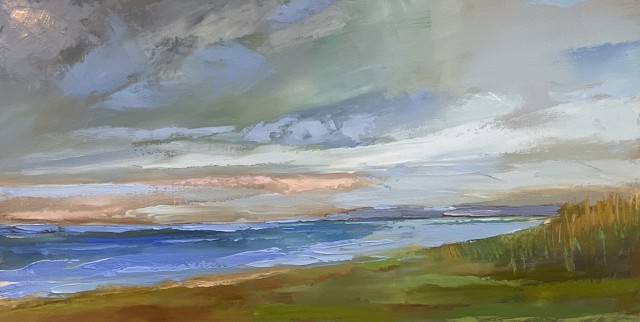 Claire Bigbee | Footbridge Dunes | Oil on Canvas | 15" X 30" | $2,150