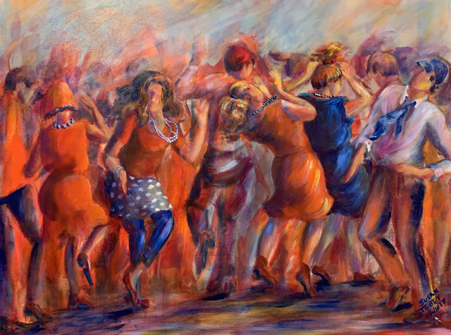 Susan Tobey White | Rhythm in Red - Artist’s Choice 2020 | Acrylic on Canvas | 30" X 40" | $3,900.00