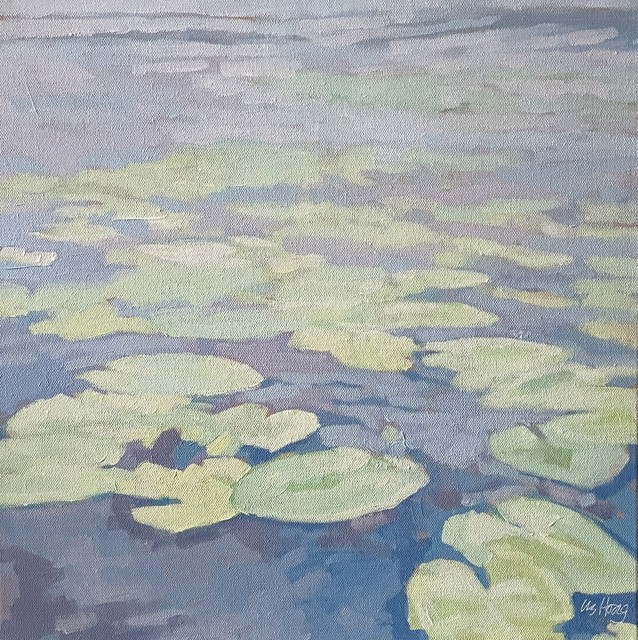 Liz Hoag | Lily Pads | Acrylic on Canvas | 16" X 16" | Sold