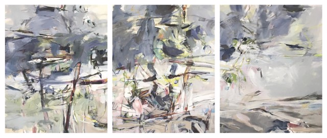 Jeffrey T. Fitzgerald | Island Arc (Triptych) | Acrylic on Canvas | 30" X 72" | $5,400