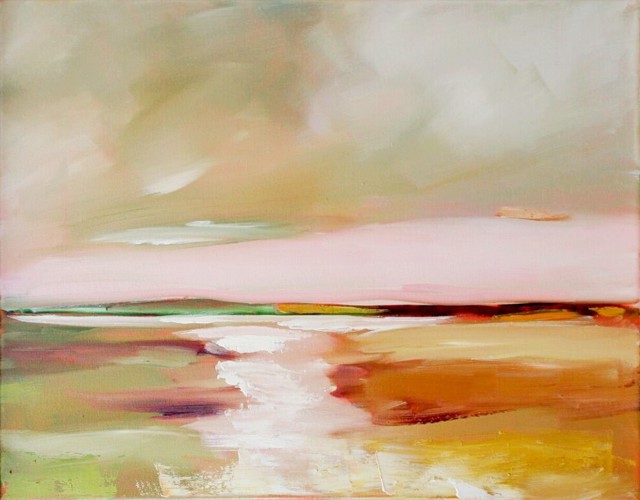 Claire Bigbee | Under Cotton Candy Skies | Oil on Canvas | 16" X 20" | Sold