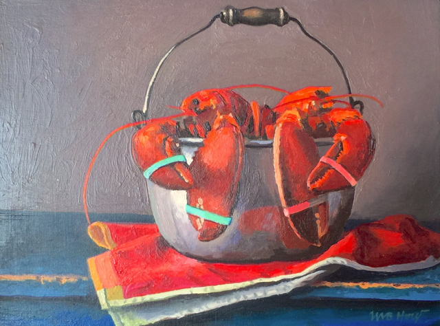 William B. Hoyt | Lobsters | Oil | 6" X 8" | Sold