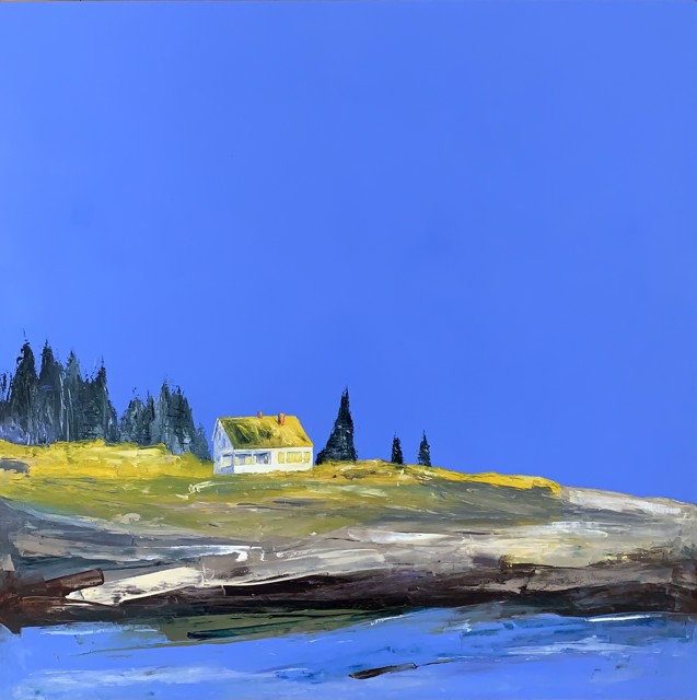 Janis H. Sanders | Pine Coast | Oil on Panel | 30" X 30" | Sold