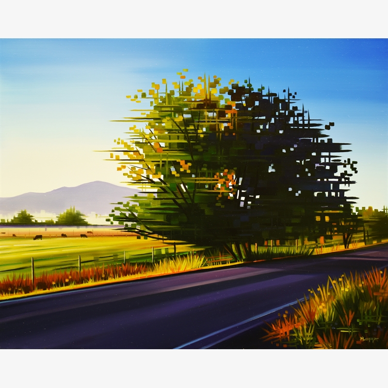 The Perfect Path Michelle Condrat Landscape Sunrises Sunsets Tree Canvas 11×14