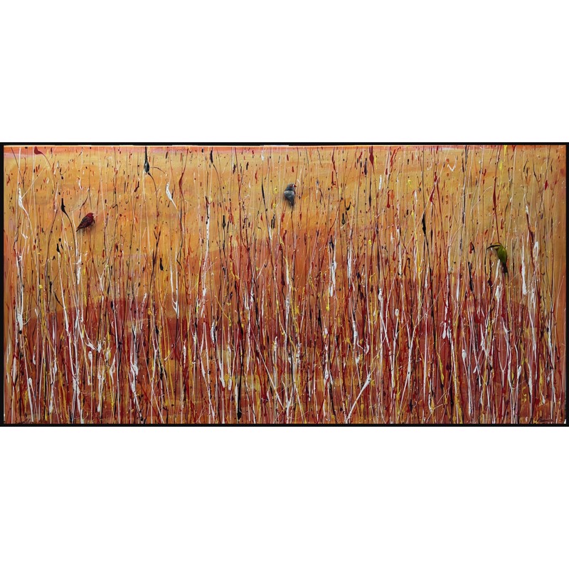 Sunset Grass Birds
