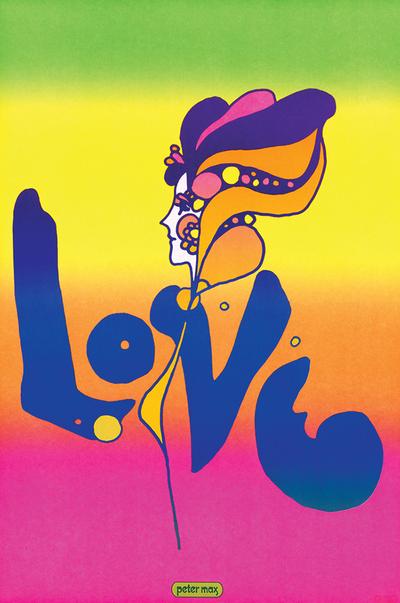 Colorful Be In poster by Peter Max